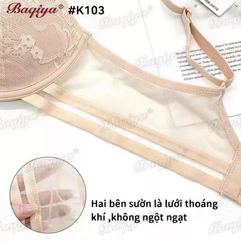 Áo lót thái su đúc không gọng phối ren thời trang HA167 nâng ngực tạo khe