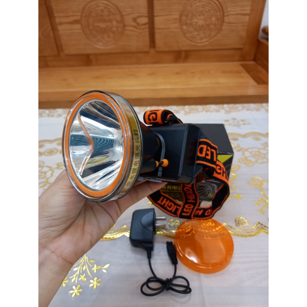 ĐÈN LED PIN SẠC ĐỘI ĐẦU KÍN NƯỚC CHIẾU XA 1500 M X5 - 500W, SỬ DỤNG ĐƯƠC 3 ÁNH SÁNG TRẮNG, VÀNG, XANH