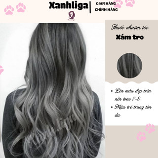 thuốc nhuộm tóc màu xám tro + tặng kèm trợ nhuộm - Ngọc Khuê Shop - Xanh Liga
