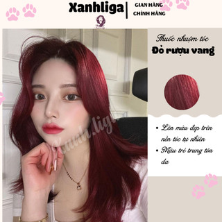 FREESHIP 99K TOÀN QUỐC_Thuốc nhuộm tóc màu đỏ r.ượu + tặng kèm trợ dưỡng - Ngọc Khuê Shop - Xanh Liga