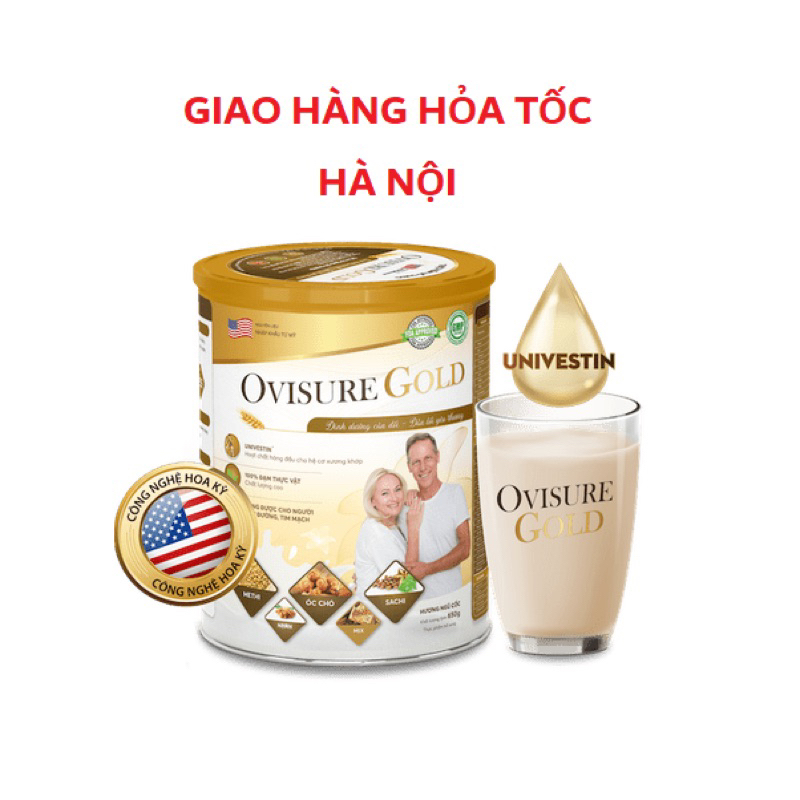 [Chính hãng] Sữa hạt Ovisure lon 650g hỗ trợ xương khớp