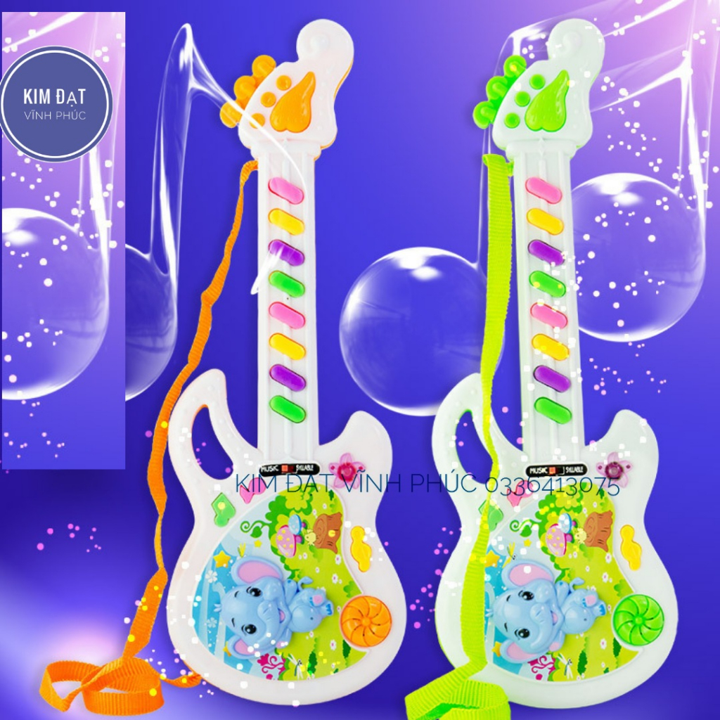 Đồ chơi đàn ghi ta cho bé . đàn phát nhạc và sáng