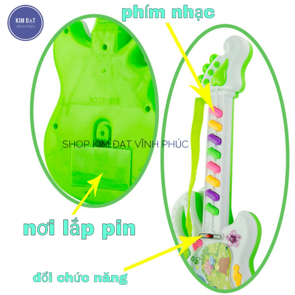 Đồ chơi đàn ghi ta cho bé . đàn phát nhạc và sáng