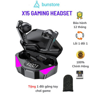  Tai Nghe Bluetooth Gaming Không Dây X15 TWS Bluetooth 5.2 Màn Hình Kĩ Thuật Số Game mode Phiên Bản Mới Nhất 2022 