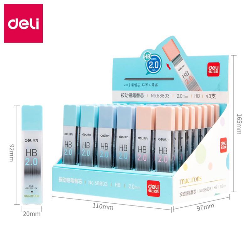 Bút Chì Bấm Deli 58800 Ngòi Lớn 2.0mm Tiện Dụng - 1 Cây