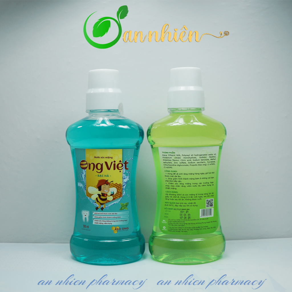 Nước xúc miệng trà xanh, bạc hà Sumicare 500ml