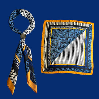 Khăn turban lụa vuông size 70x70cm - Maben