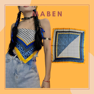 Khăn turban lụa vuông size 70x70cm - Maben