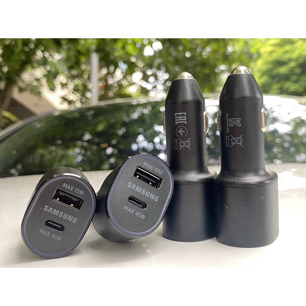 Tẩu sạc Samsung 45 W PD 2.0 Sạc đôi xe hơi  EP-L5300XBEGWW.