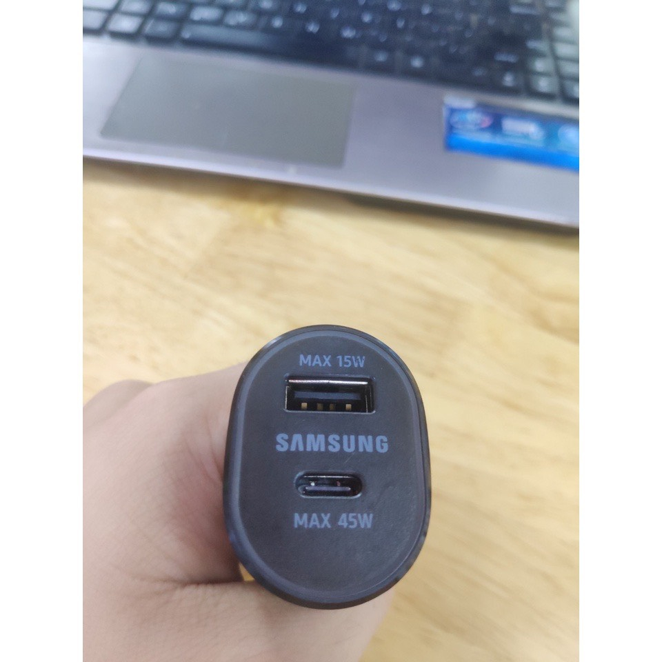 Tẩu sạc Samsung 45 W PD 2.0 Sạc đôi xe hơi  EP-L5300XBEGWW.