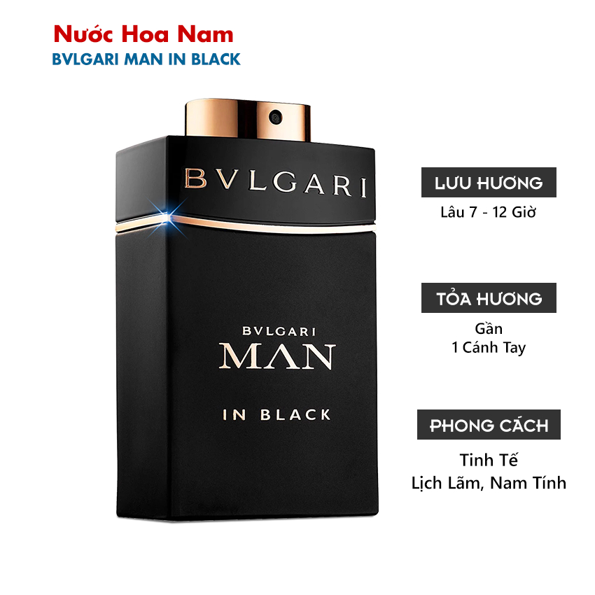 Nước Hoa Nam Bvlgari Man In Black, Nam Tính, Tinh Tế, Lịch Lãm [Nước Hoa Chiết Real]