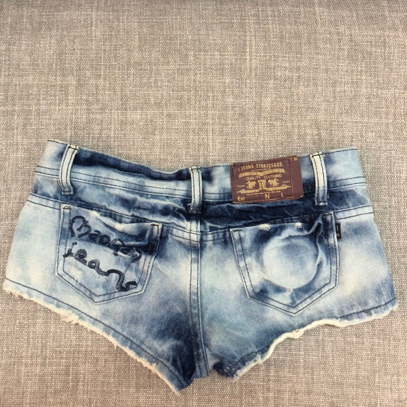 Quần jeans ngắn cạp thấp y2k 2hand / minishort jeans 2hand❣️