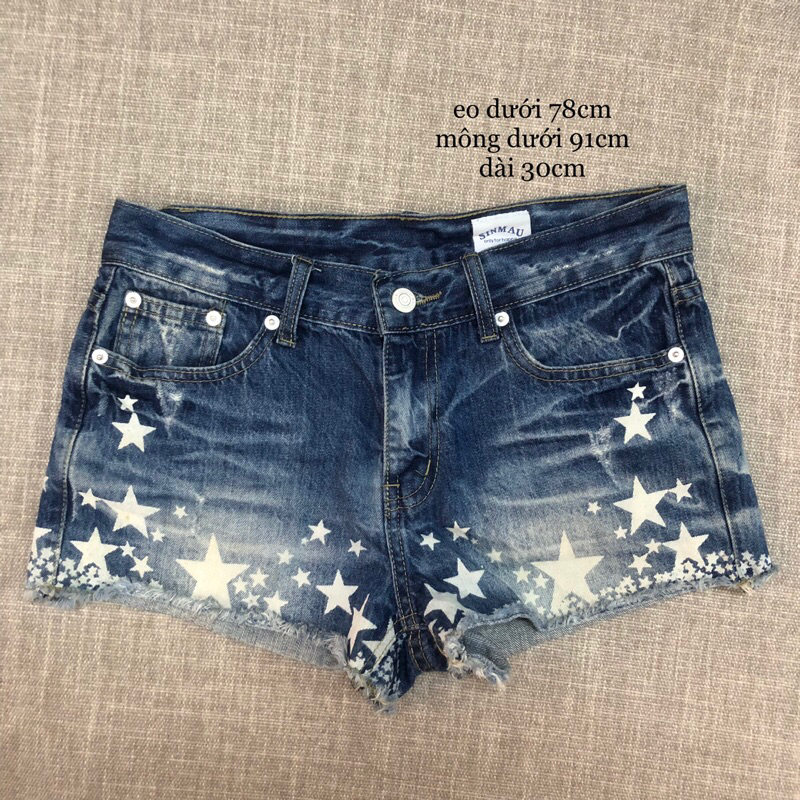 Quần jeans ngắn cạp thấp y2k 2hand / minishort jeans 2hand❣️