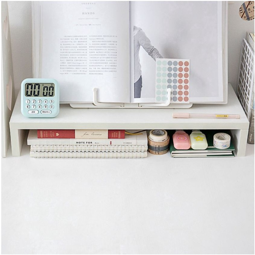 Kệ máy tính để bàn đa chức năng dùng để kê màn hình đặt trên bàn học, để sách vở, decor bàn học kích thước 8*17*48