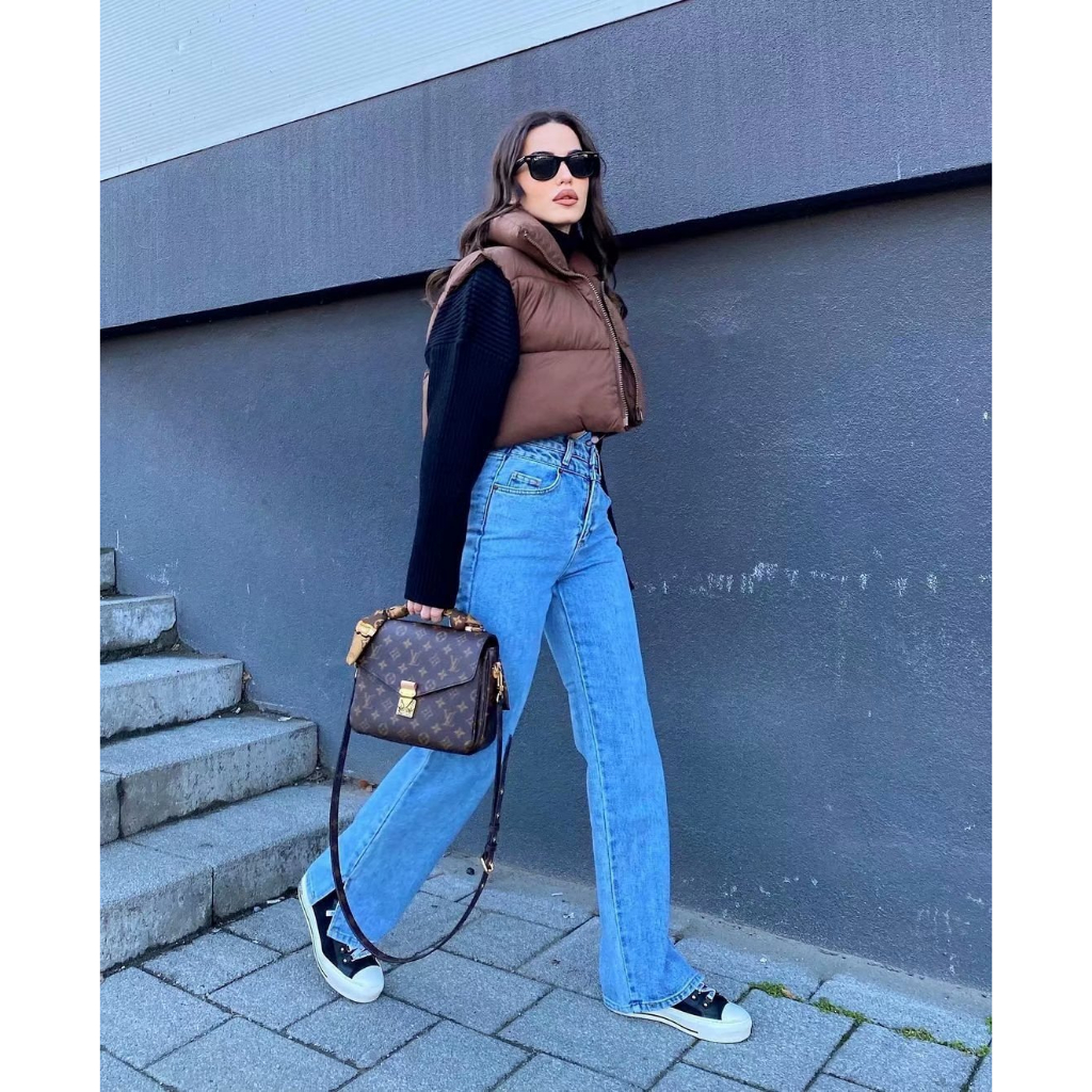 Áo khoác phao gile croptop, áo phao không tay cổ đứng kéo khóa trần bông thời trang 2023 | BigBuy360 - bigbuy360.vn