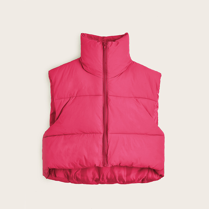 Áo khoác phao gile croptop, áo phao không tay cổ đứng kéo khóa trần bông thời trang 2023 | BigBuy360 - bigbuy360.vn