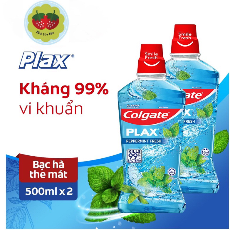 Nước súc miệng Colgate Plax bạc hà 500ml, 750ml