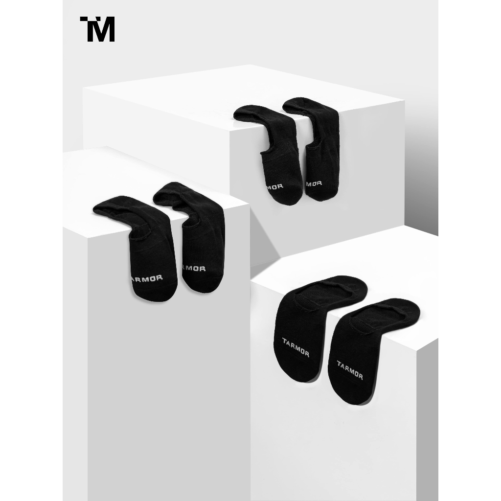 Vớ Tàng Hình Cho Nam Giới TARMOR Cao Cấp Màu Đen Invisible Socks In Black