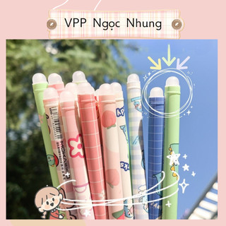 Bút gel xóa được 🖊🖊 ngòi 0,5 mm họa tiết hoạt hình dễ thương