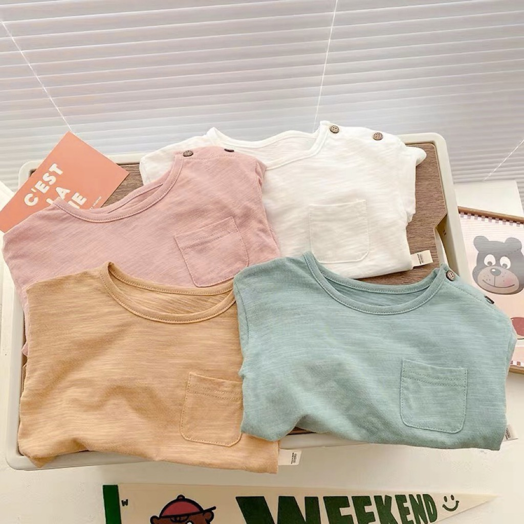 Áo thu đông cho bé trai , Áo cotton xước dài tay cài cúc cổ cho bé trai