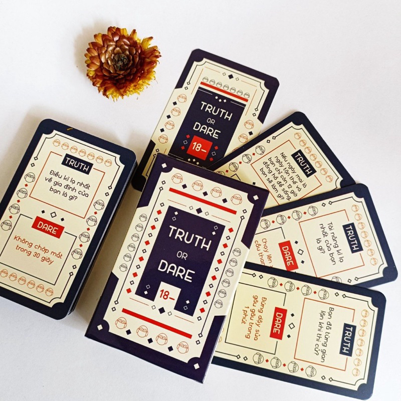 Bộ Truth Or Dare Thật Thách Ver 18- Việt Hoá, dành cho học sinh sinh viên, lá bài trong sáng nhẹ nhàng