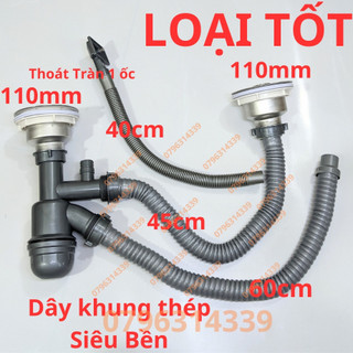 Bộ xả bồn rửa chén đôi – xi phông phi 110 11cm chỉ xài cho chậu dập