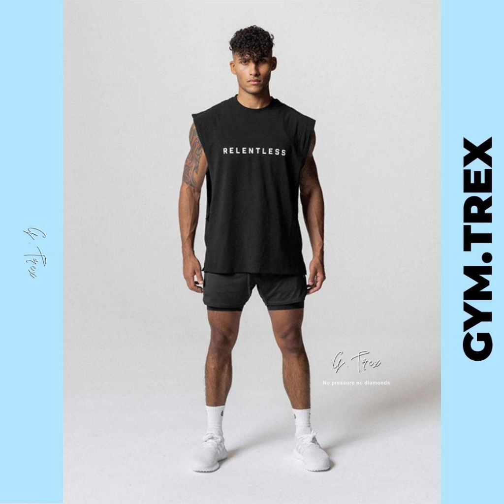 Áo ba lỗ nam tập gym, thể thao, chạy bộ vải cotton 100% co dãn 4 chiều SP235