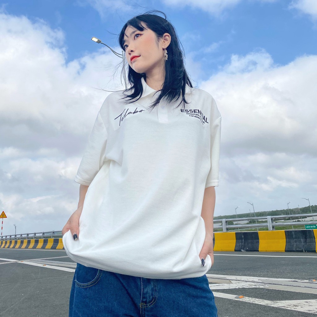 Áo polo Unisex Local Brand form rộng, áo polo Nam Nữ teelab phong cách Hàn Quốc