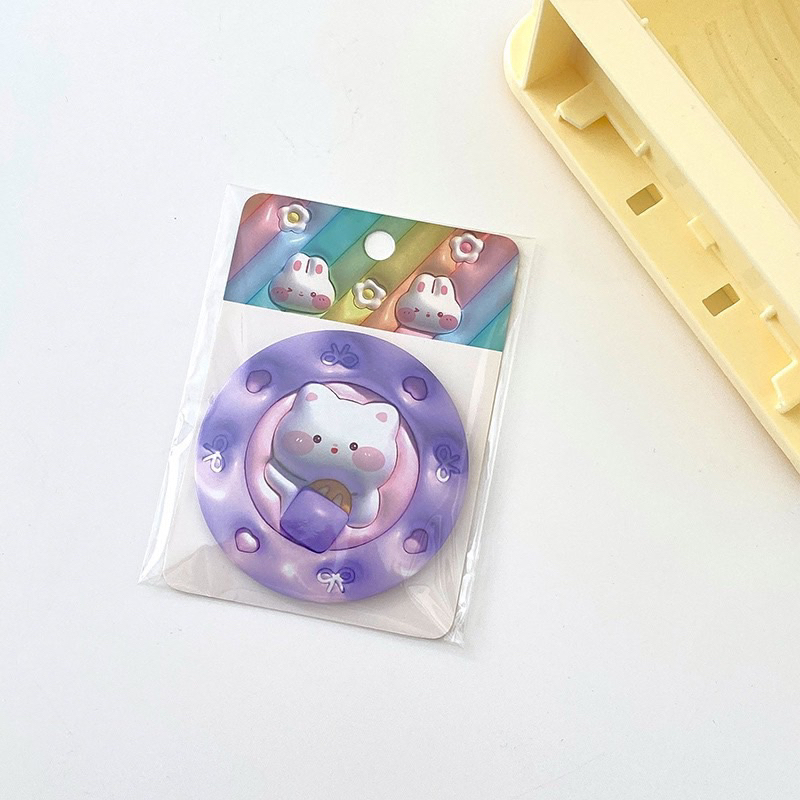 Gương Mini 1 Mặt In Nổi 3D Hoạt Hình Thú Cute - 1 Cái