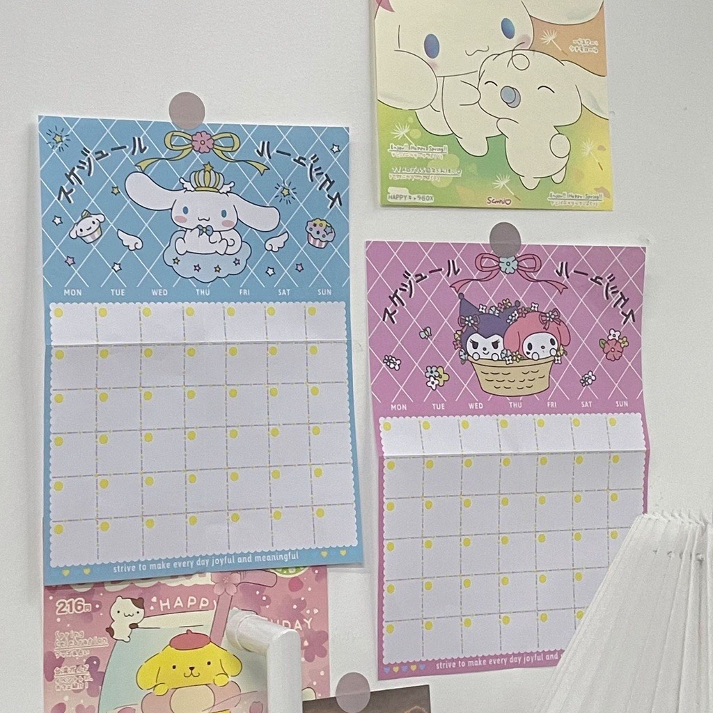 Set 4 bảng kế hoạch giấy tự điền theo tuần tháng sắp xếp thời gian, công việc