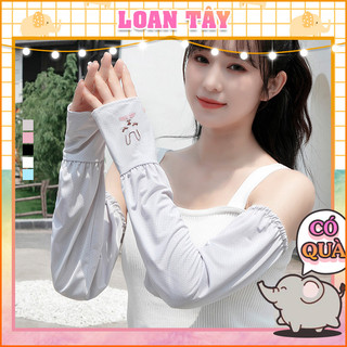 Găng Tay Kiểu Hàn Dài Thụng Chống Nắng Chống UV Thoát Khí Hình Thỏ Cực Xinh L2354