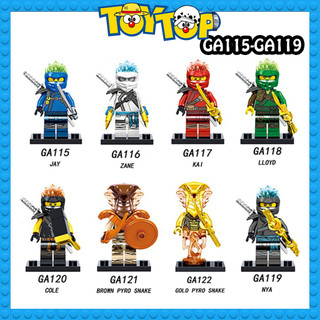 [Một con] Đồ chơi lắp ráp mini ninja season 11 forbidden Jay Zane Kai Lloyd Nya Cole rắn xếp hình PRCK GA115-122