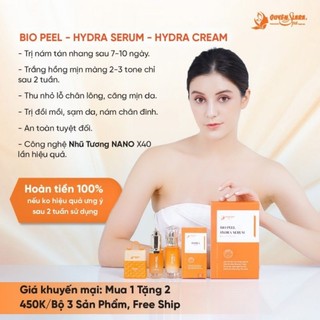 Bộ 3 sản phẩm Bio Peel Hydra Serum dưỡng trắng da, mờ nám