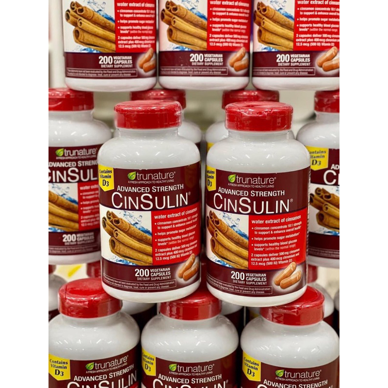 Viên uống hỗ trợ tiểu đường Truenature Advanced Strength Cinsulin 200 viên