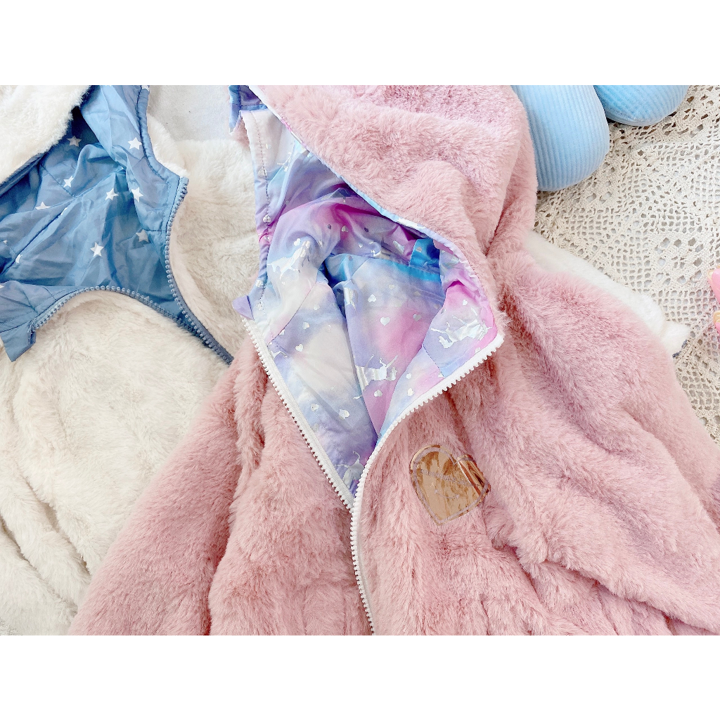 Áo gió 2 mặt dư xịn bé gái 2y-XL