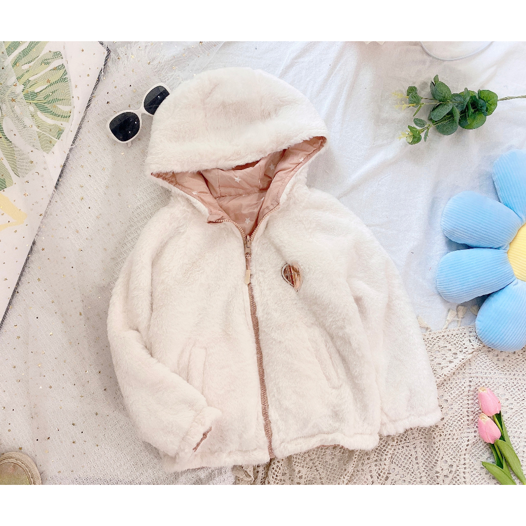 Áo gió 2 mặt dư xịn bé gái 2y-XL