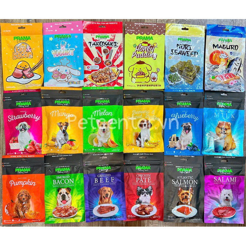 🇹🇭  Bánh Thưởng Cho Chó Prama Dog Snacks Nhiều Hương Vị 70g