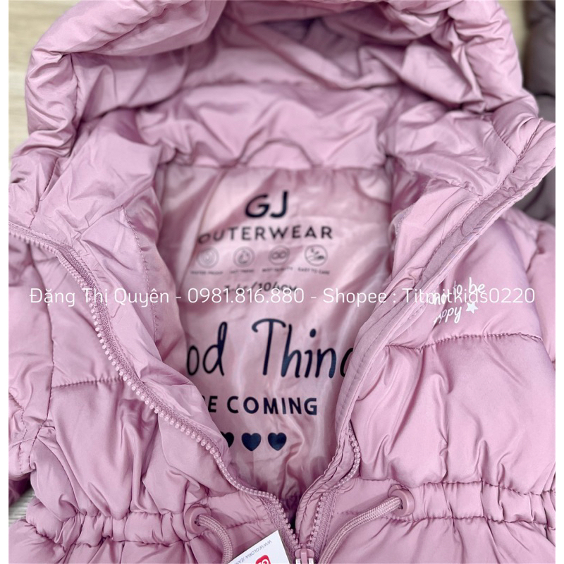 Áo phao GJ bé gái dư xịn 3-9y