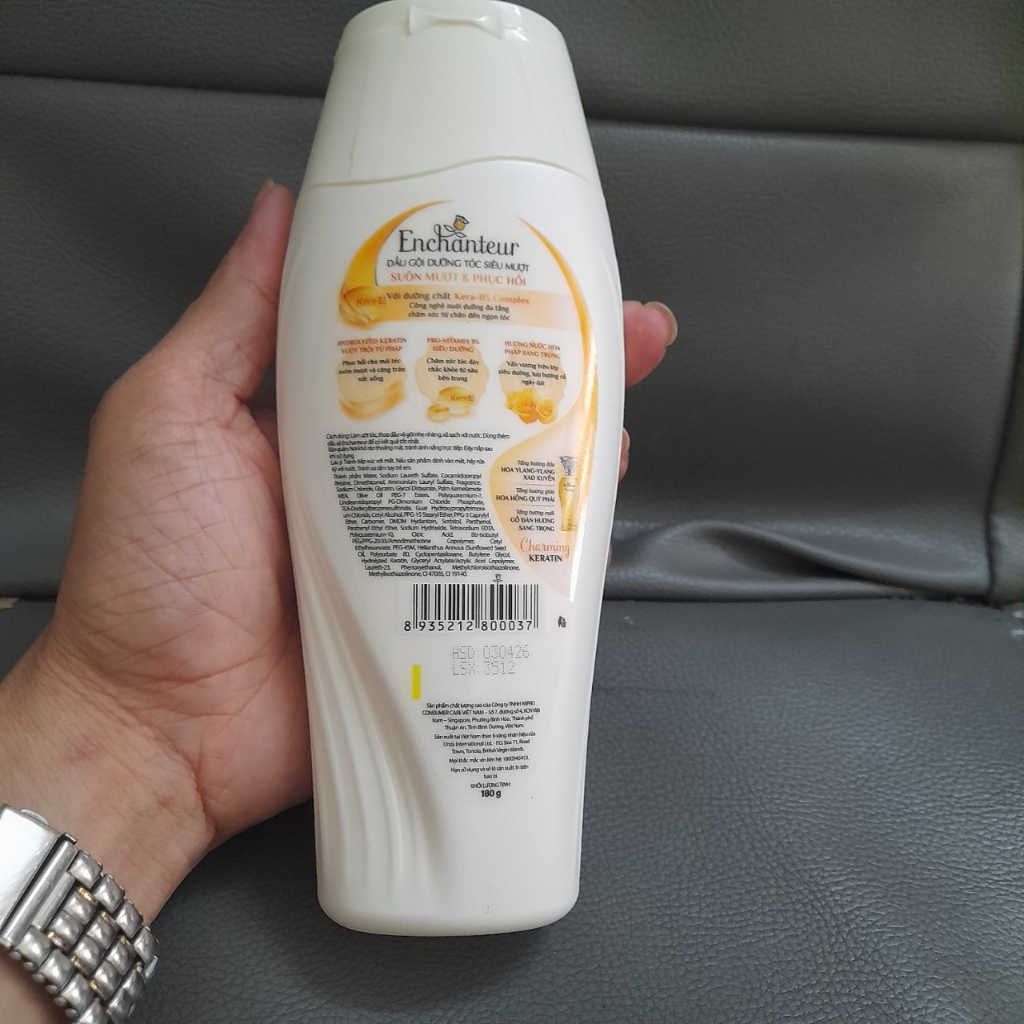 Dầu gội dưỡng tóc siêu mượt Enchanteur Charming Keratin Mới