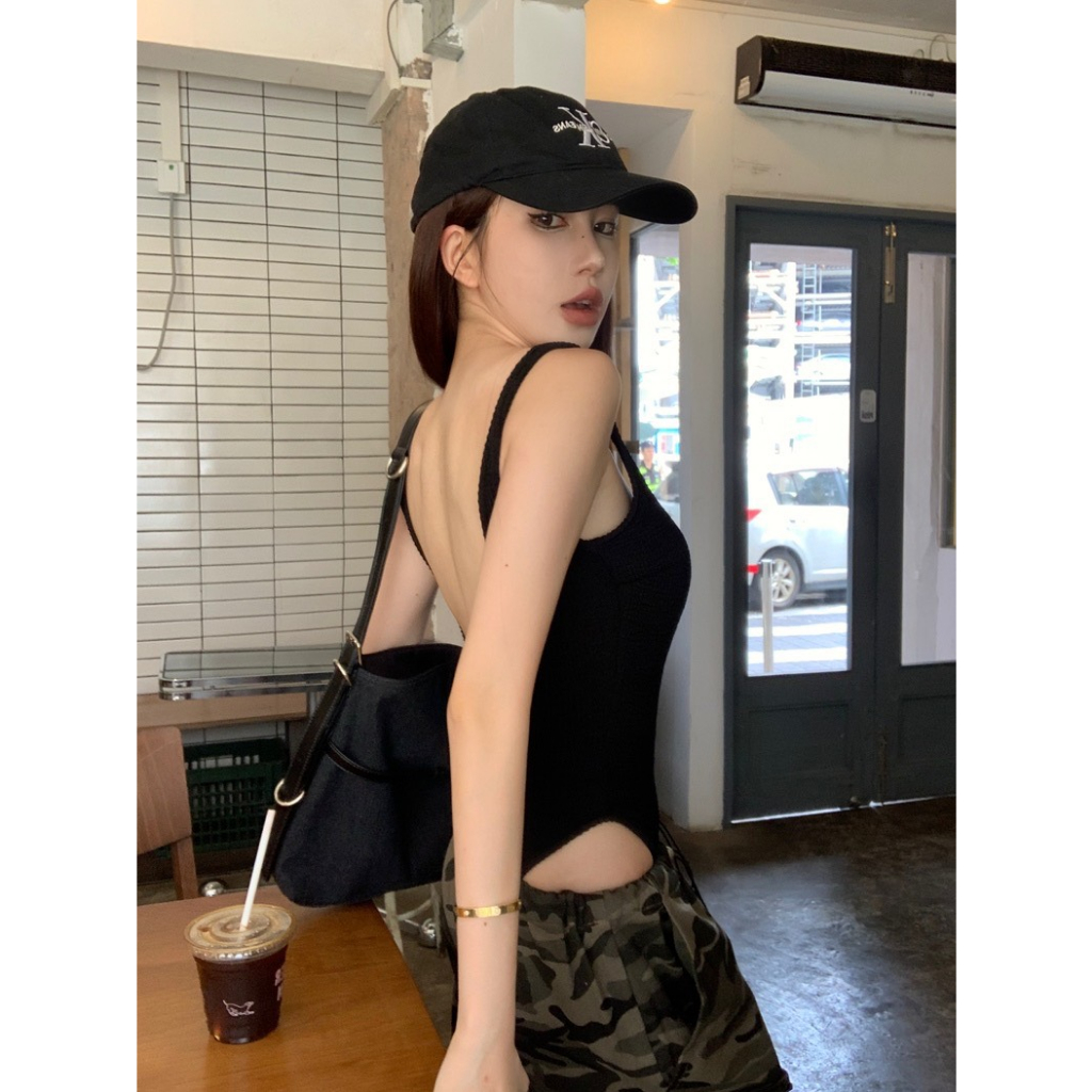 Bodysuit Khoét Lưng Sexy IWI SHOP Có Sẵn Đệm Mút Ngực Tôn Dáng Cho Nữ Phong Cách Trẻ Trung Năng Động - BS013.IW