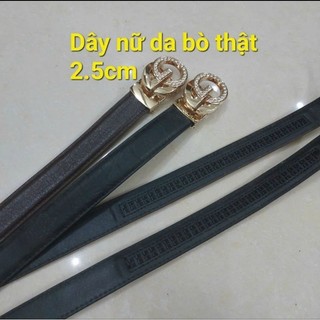 Dây lưng nữ da bò thật khóa tự động