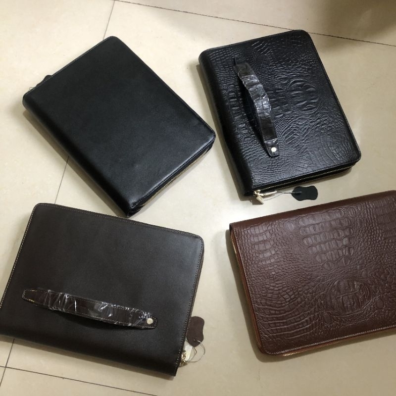 Cặp cầm tay da bò thật đa năng đựng máy tính bảng tài liệu A4 hàng chính hãng Cdleather
