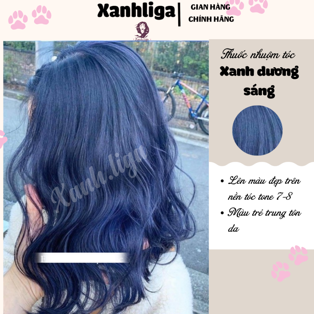 thuốc nhuômm tóc xanh dương sáng