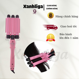 máy uốn xoăn sóng 3 lọn, máy uốn xoăn sóng biển - Ngọc Khuê Shop - Xanh Liga