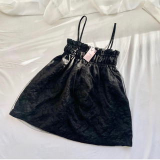 đầm gấm 2s babydoll hygge size S màu đen