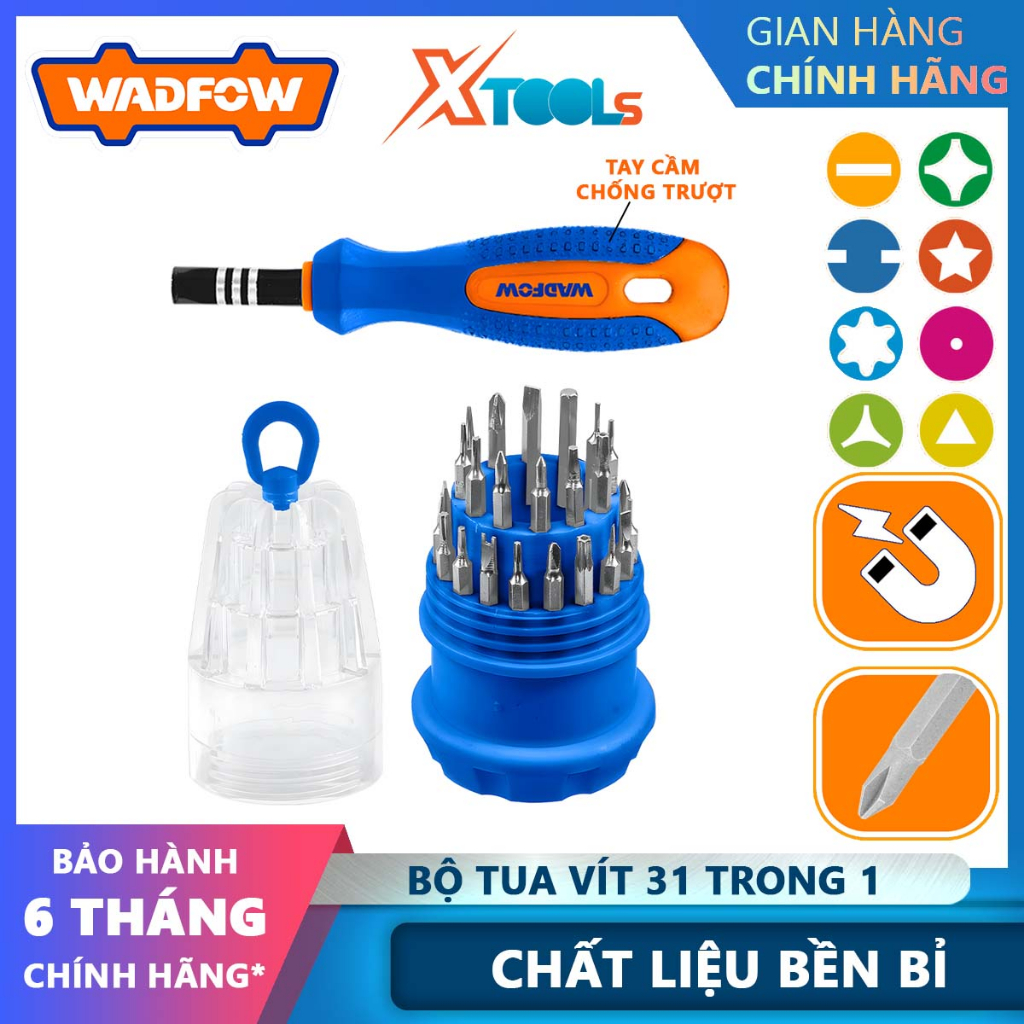 Bộ tua vít 31 trong 1 WADFOW WSS1J31 chất liệu CR-V chất lượng cao -chính hãng-