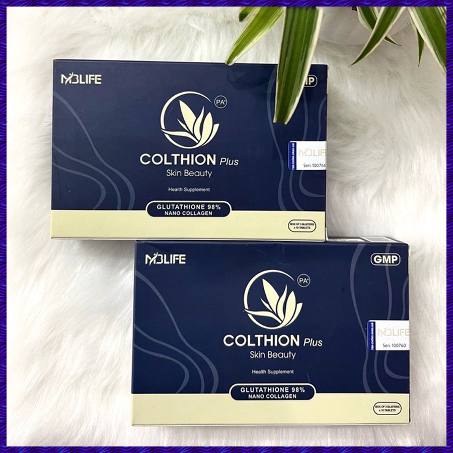 Colthion Plus Viên Uống Trắng Da, Trẻ Hóa Toàn Thân - Giúp Da Trắng Sáng Bật Tone Chỉ Sau 30 ngày