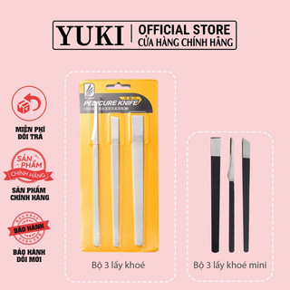 Bộ lấy khoé cán bạc - bộ dao lấy khoé cắt khoé - bộ dụng cụ lấy khoé móng chân - bộ dao lấy khoé 3 cây