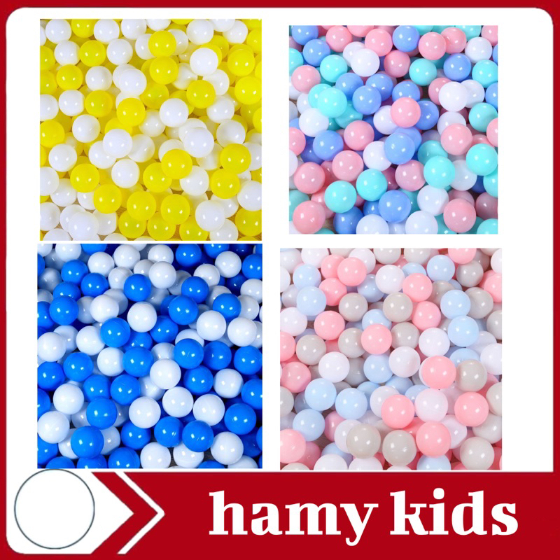 Bóng nhựa loại đẹp CÓ VIDEO SIÊU CĂNG  8cm Banh khu vui chơi an toàn cho trẻ màu pastel