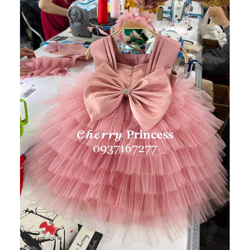 𝑳𝑨𝑫𝒀 𝑫𝑹𝑬𝑺𝑺 -👗Đầm Váy công chúa bé gái thiết kế cao cấp 7 tầng sang chảnh 1-10